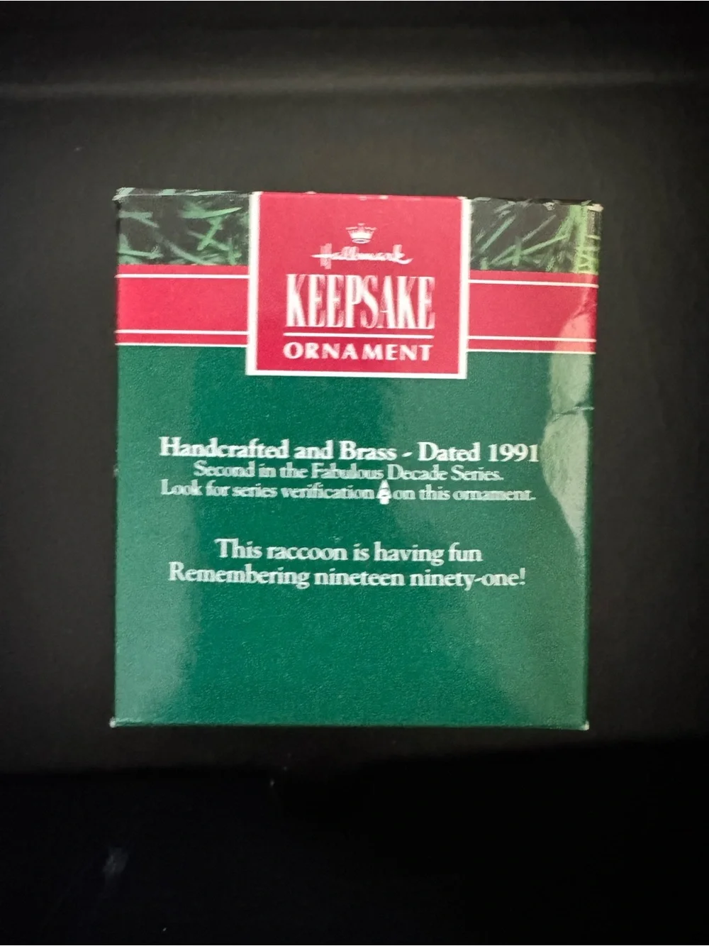 Hallmark ornament box